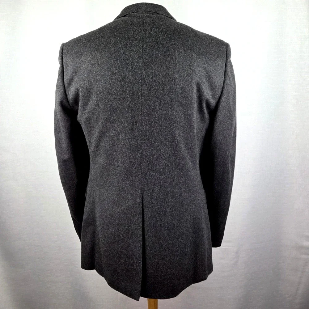 J.G. Hook‎ Cashmere Blend Blazer Men's 42R Charcoal Gray Jacket Old Money Preppy